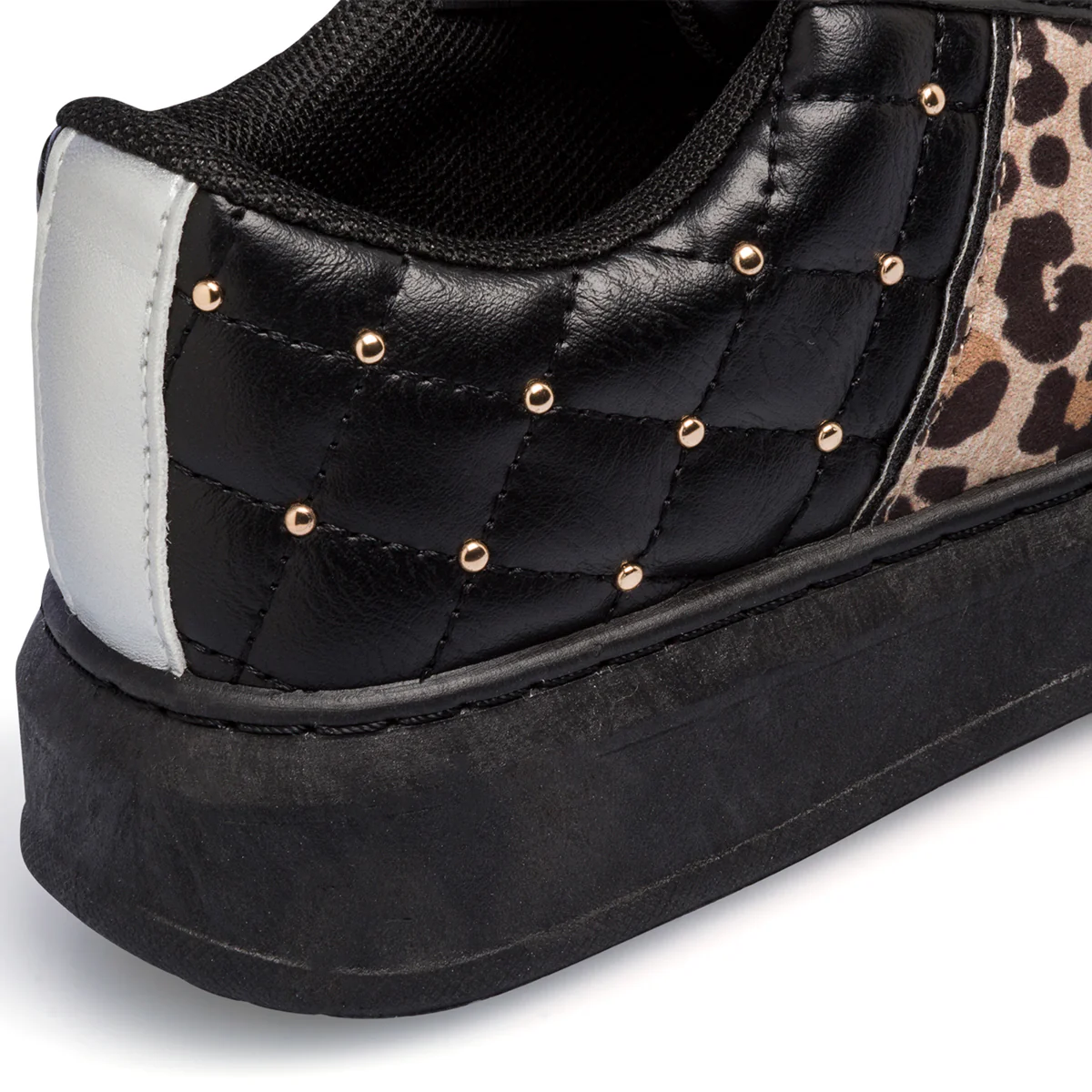 Sneakers trapuntate nere da bambina con dettagli animalier 10 Baci - Image 8