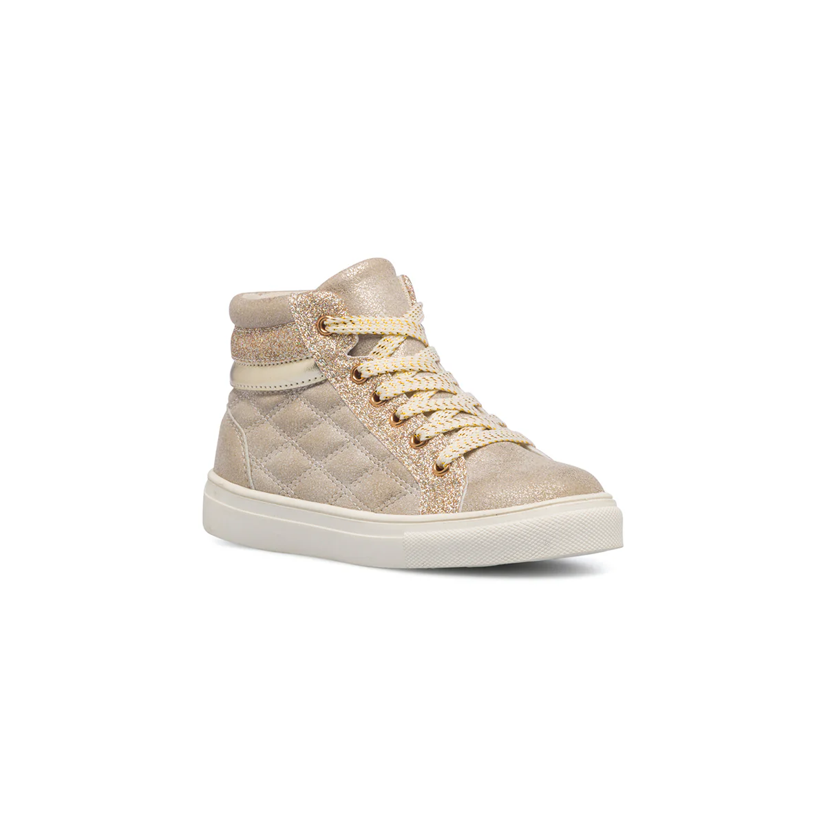 Sneakers trapuntate oro da bambina con glitter Le scarpe di Alice - Image 2