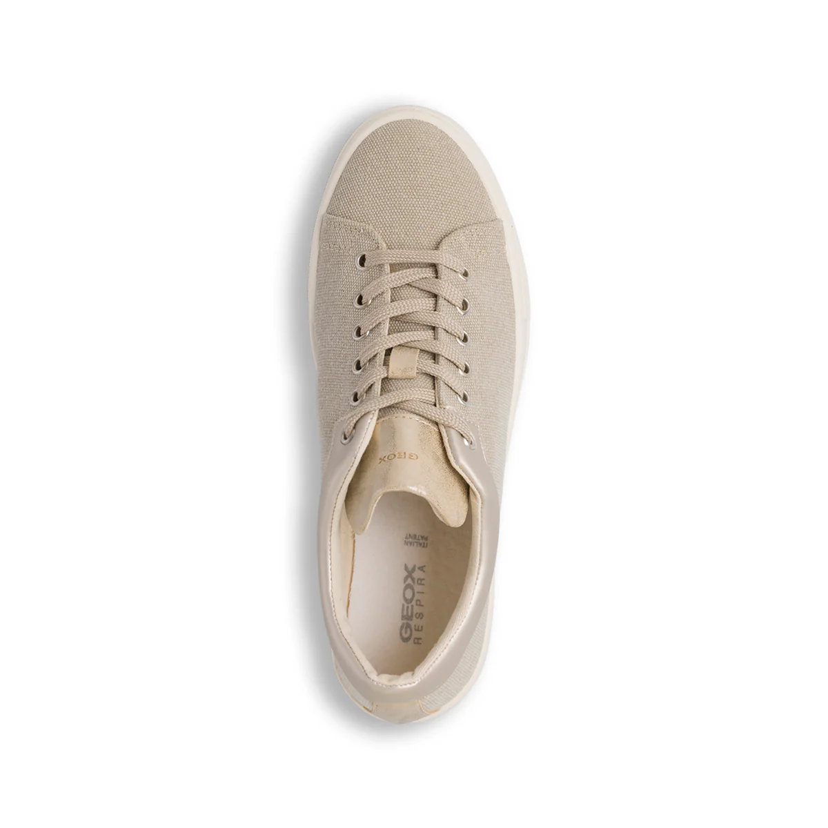 Sneakers traspiranti beige e oro Geox Claudin - Image 5