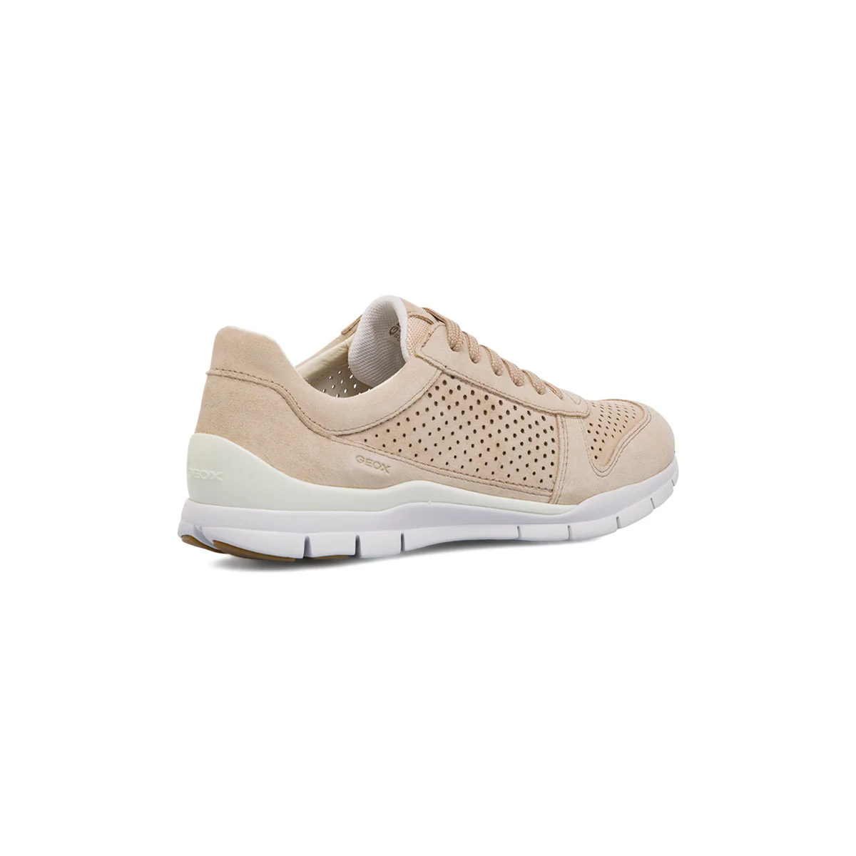 Sneakers traspiranti beige in pelle traforata Geox Sukie - Image 3