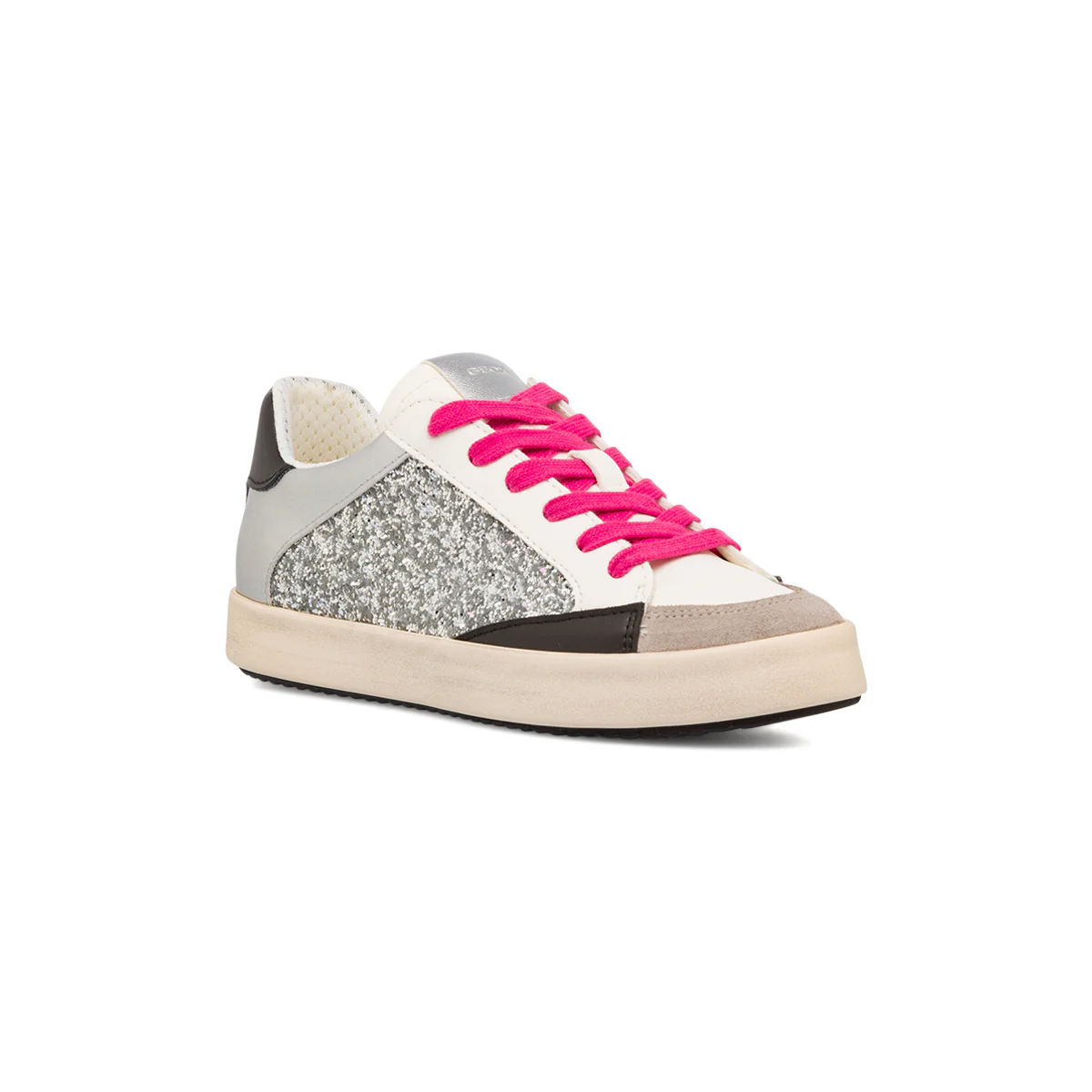 Sneakers traspiranti bianche con glitter da donna Geox - Image 2