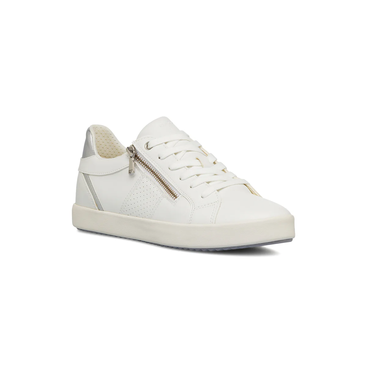 Sneakers traspiranti bianche con zip laterale Geox Blomiee - Image 2