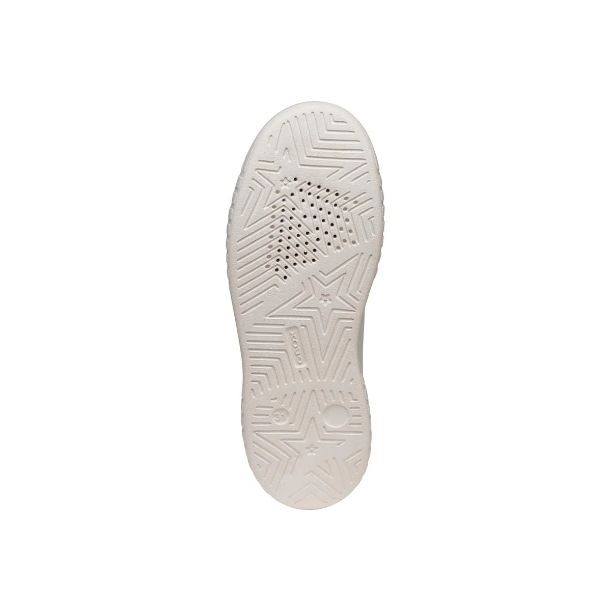 Sneakers traspiranti bianche da bambina Geox con fulmine laterale - Image 6