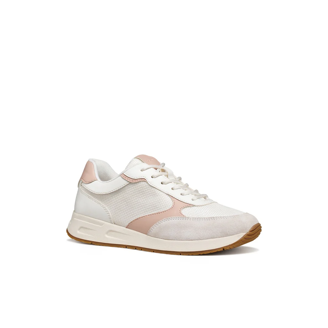 Sneakers traspiranti bianche da Donna con inserti rosa Geox Blumya - Image 2