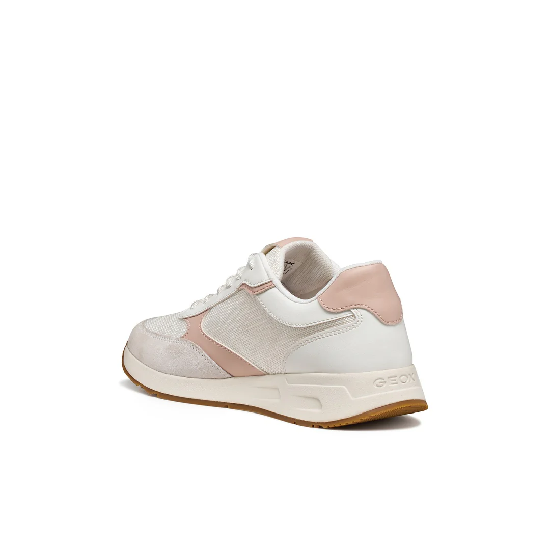 Sneakers traspiranti bianche da Donna con inserti rosa Geox Blumya - Image 3