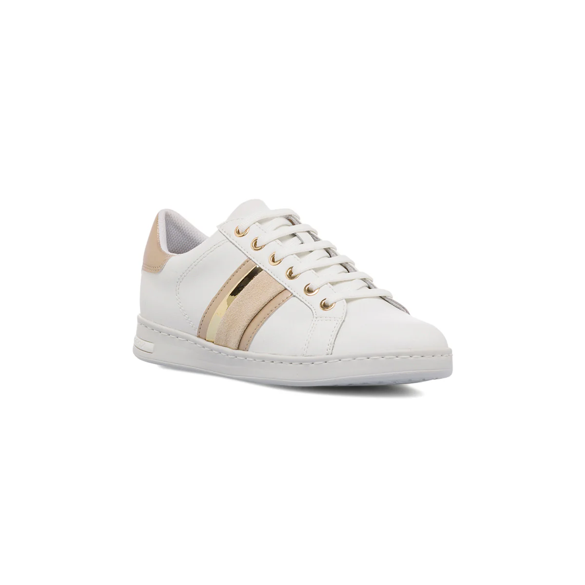 Sneakers traspiranti bianche e oro da donna Geox Jaysen - Image 2