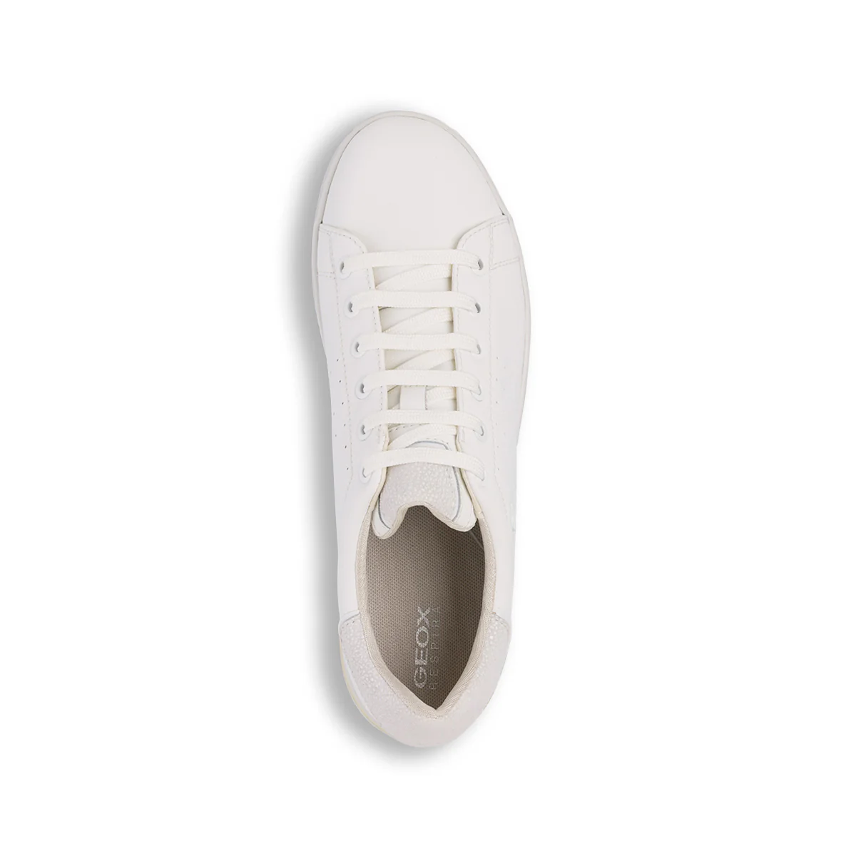 Sneakers traspiranti bianche in pelle da donna Geox Jaysen - Image 5