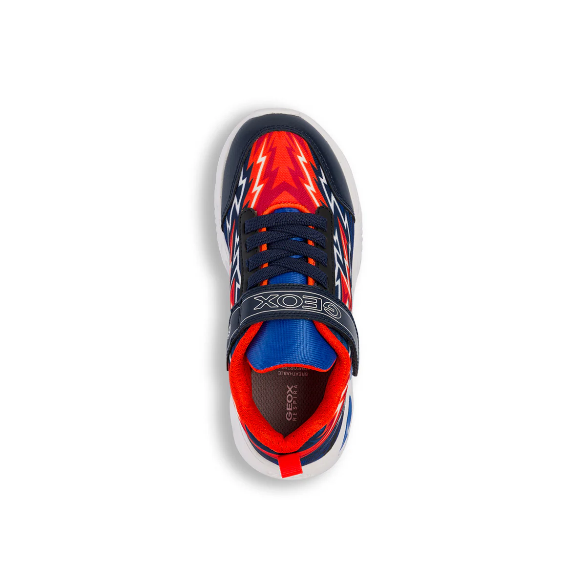 Sneakers traspiranti blu da bambino con luci nella suola Geox Assister - Image 5