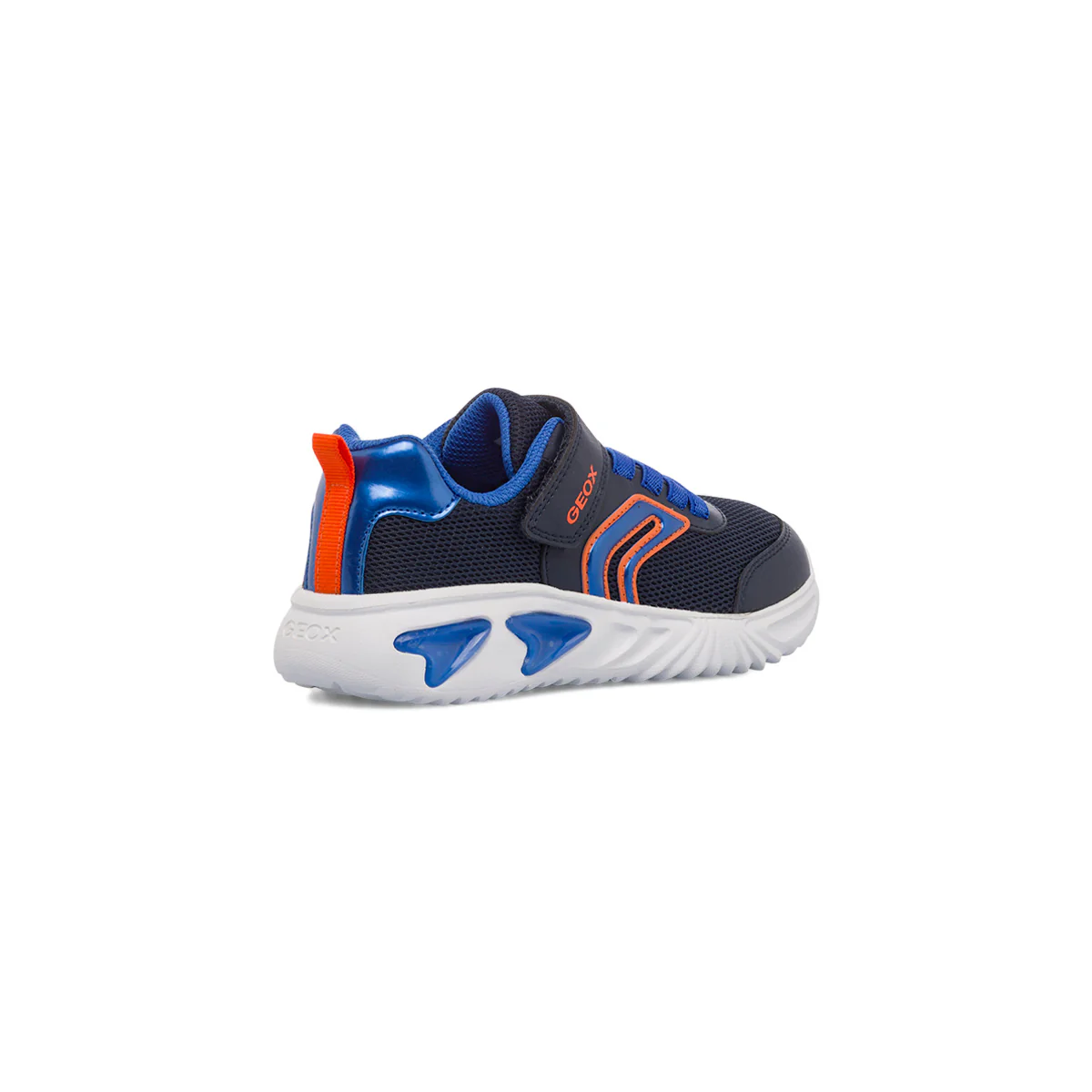 Sneakers traspiranti blu da bambino con luci nella suola Geox Assister - Image 3