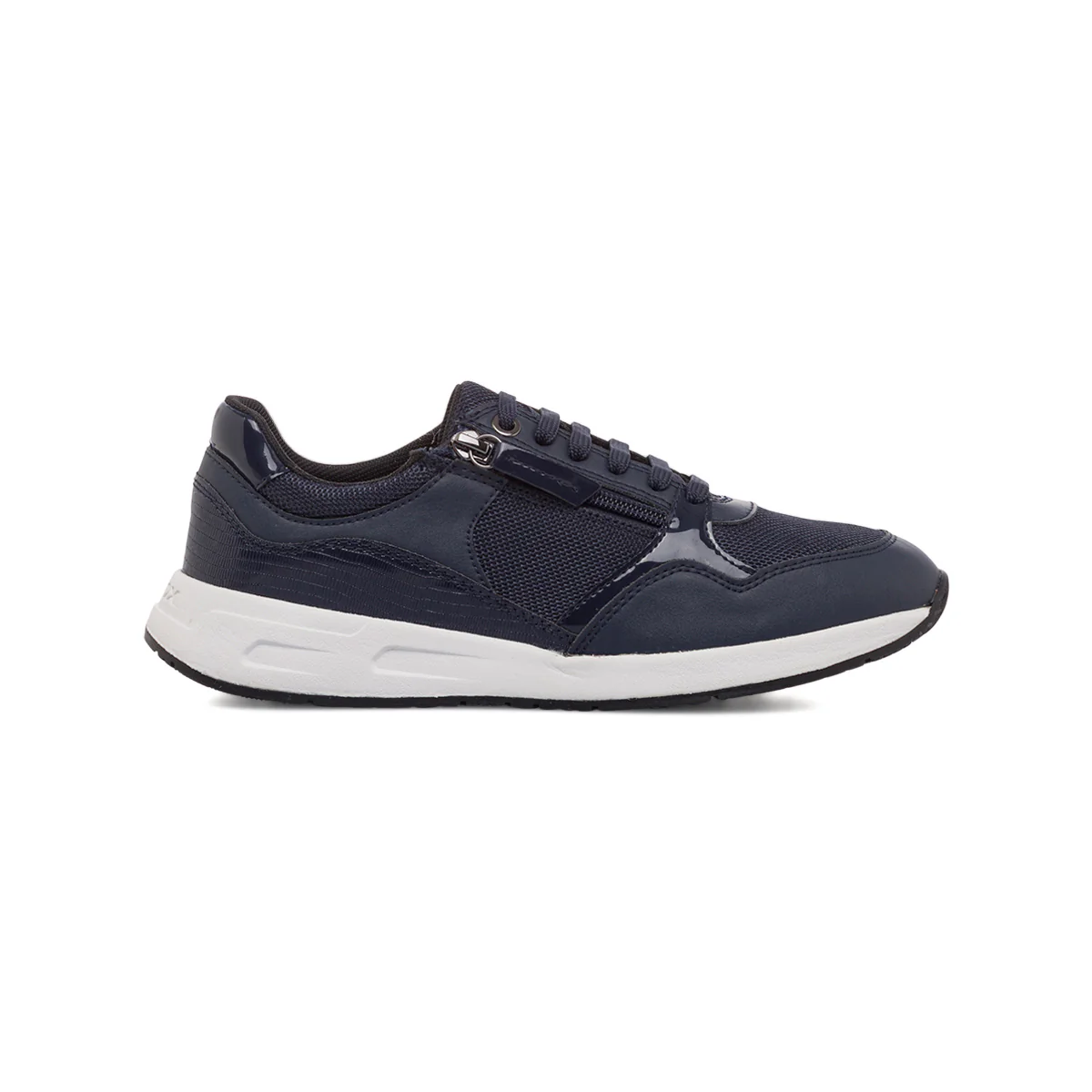 Sneakers traspiranti blu navy da donna con zip laterale Geox Bulmya