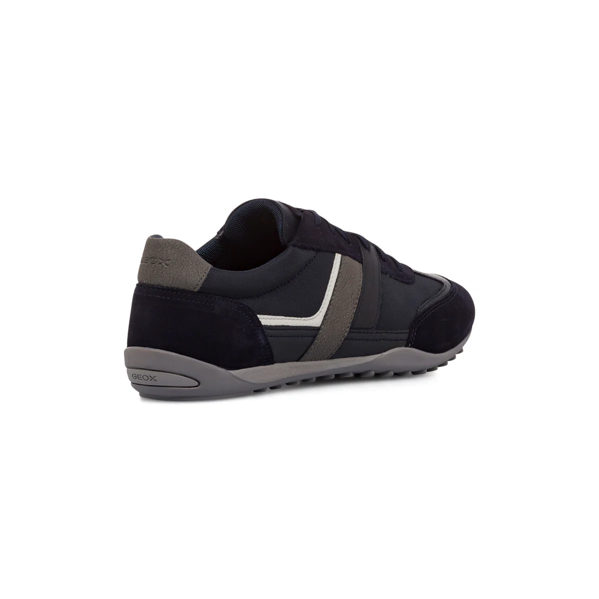 Sneakers traspiranti blu navy da uomo in pelle scamosciata Geox Wells - Image 3