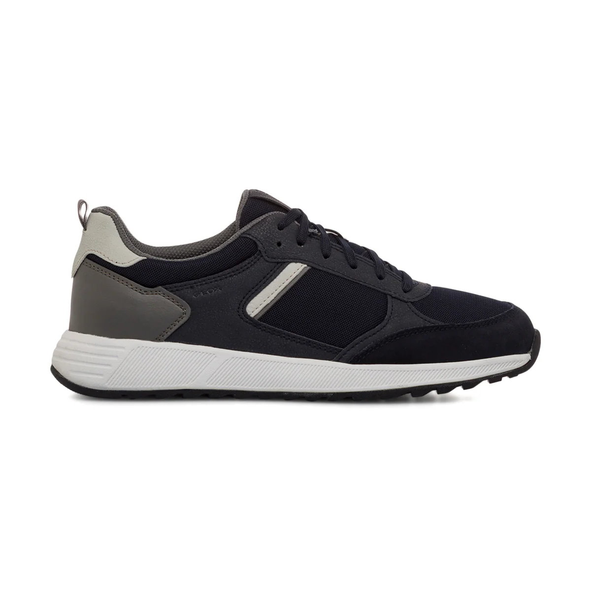 Sneakers traspiranti blu navy e grigie da uomo in nabuk Geox Molveno