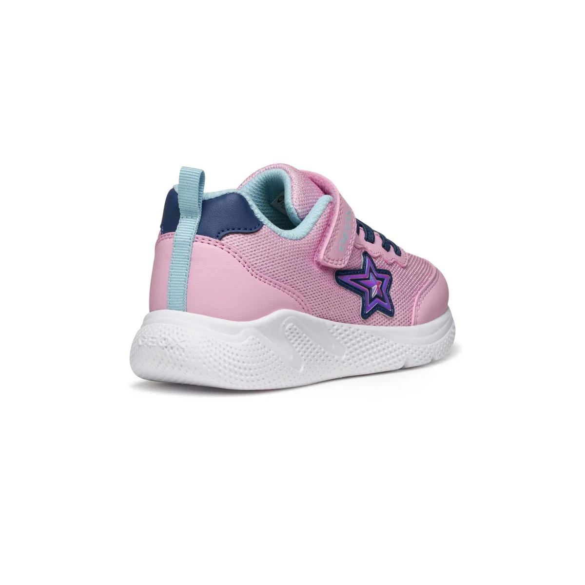 Sneakers traspiranti da Bambina rosa con chiusura in velcro Geox - Image 4