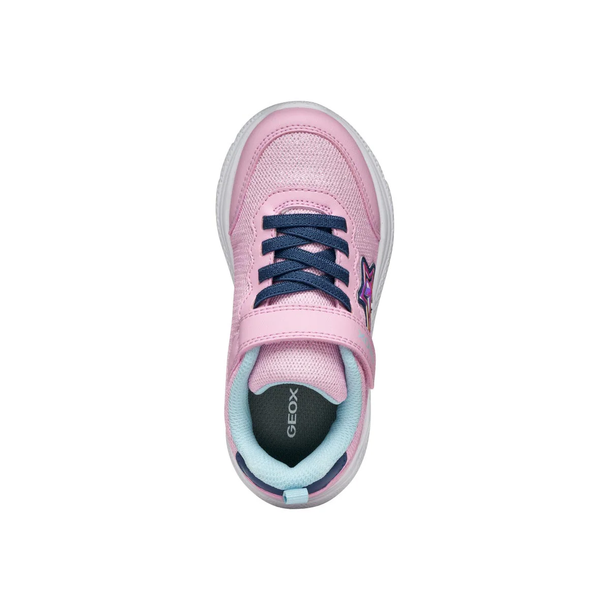 Sneakers traspiranti da Bambina rosa con chiusura in velcro Geox - Image 5