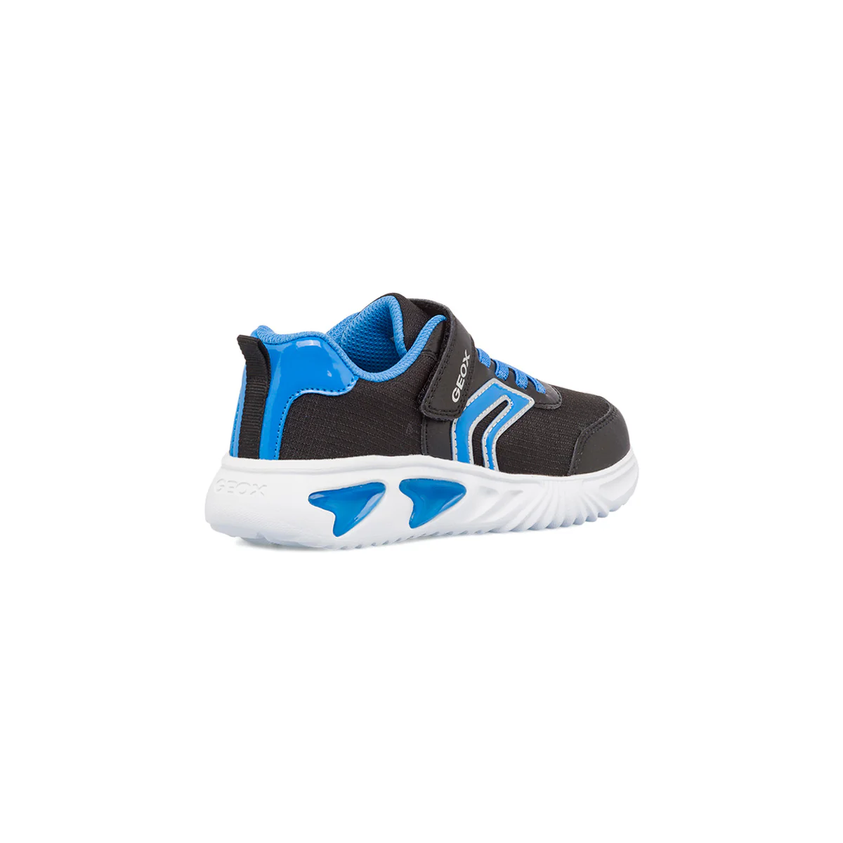 Sneakers traspiranti da bambino Geox nere e blu con luci nella suola - Image 3