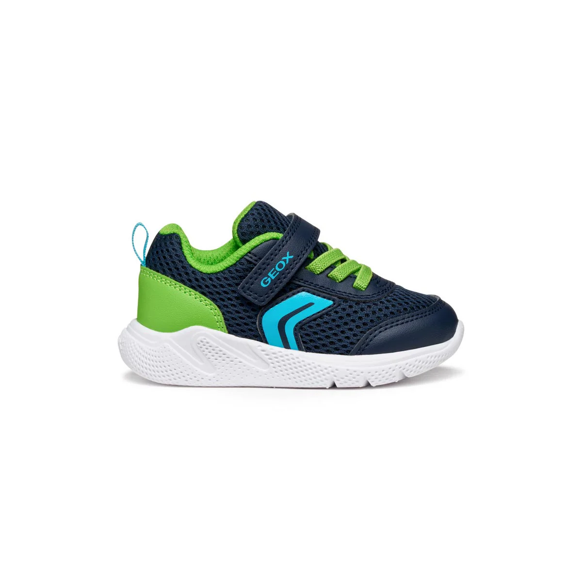Sneakers traspiranti da bambino Primi passi Geox con dettagli verde