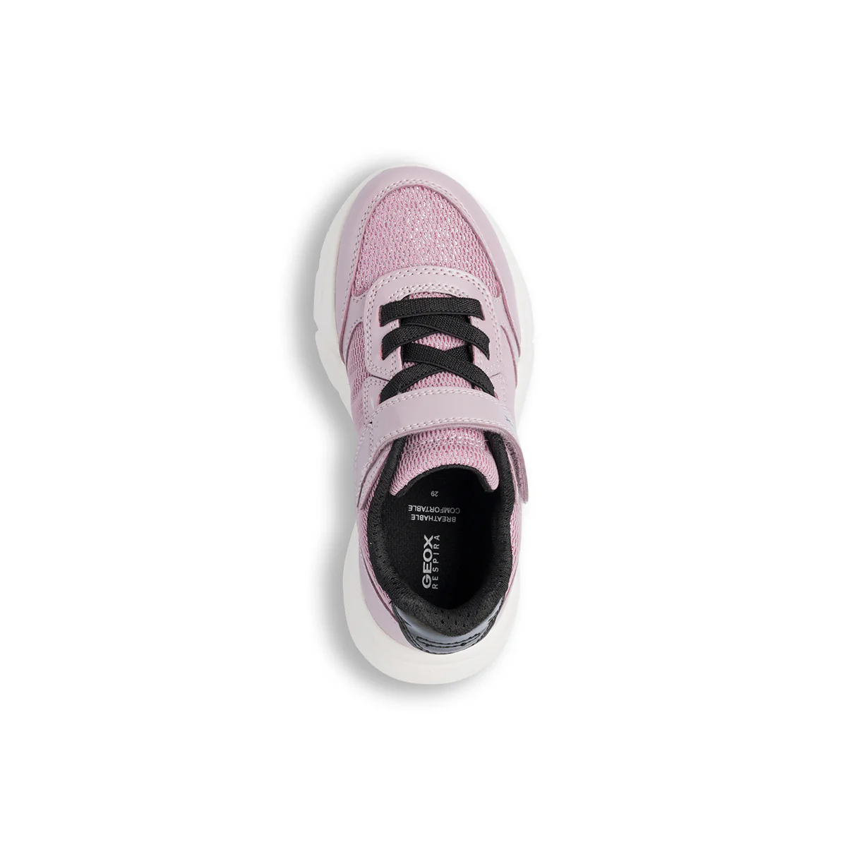 Sneakers traspiranti da ragazza lilla con glitter Geox - Image 5