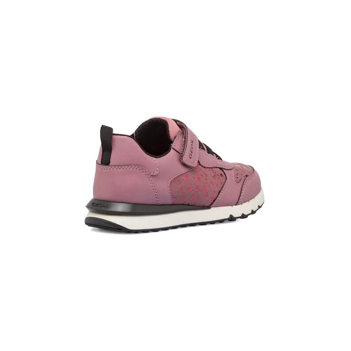 Sneakers traspiranti da ragazza rosa con dettagli metallizzati Geox - Image 3