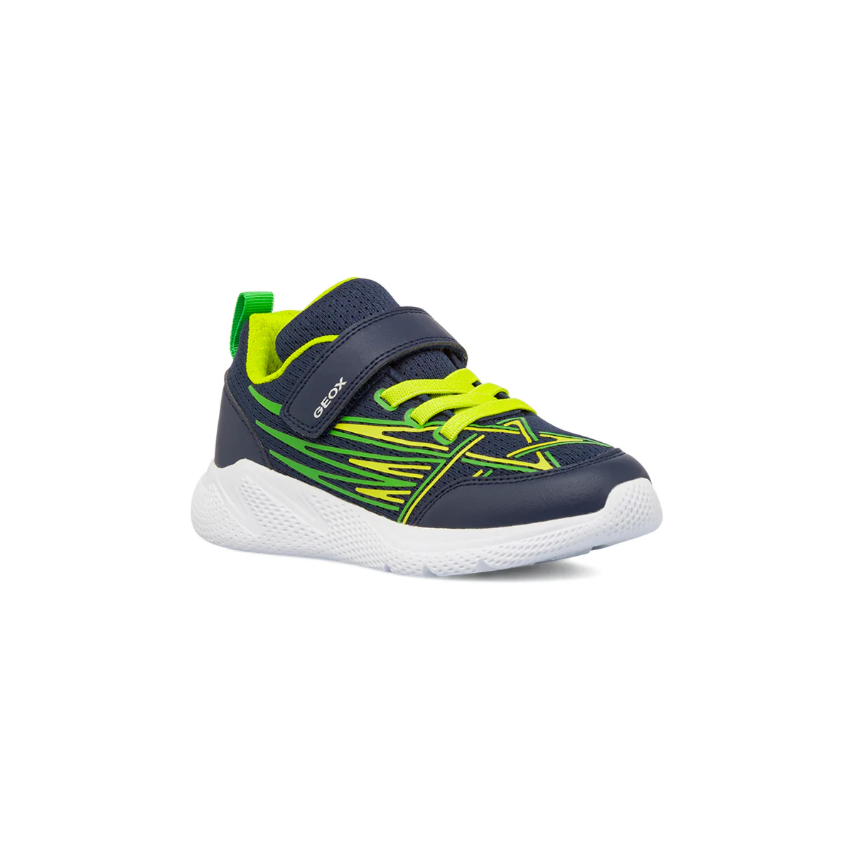 Sneakers traspiranti da ragazzo blu e giallo fluo Geox - Image 2