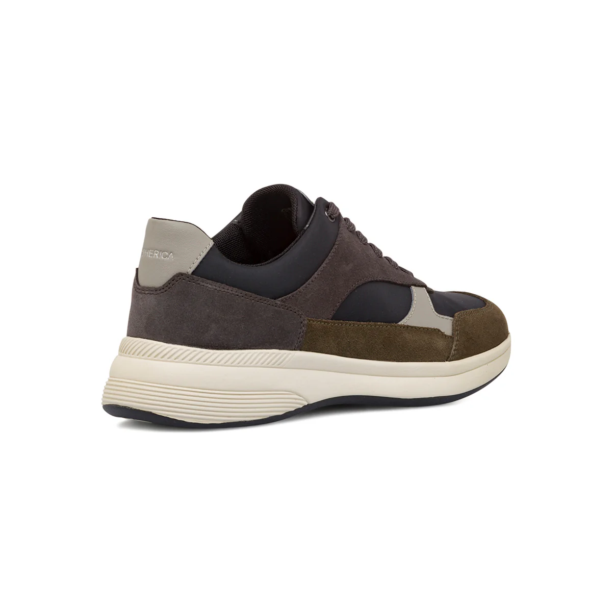 Sneakers traspiranti da uomo antracite in pelle Geox - Image 3