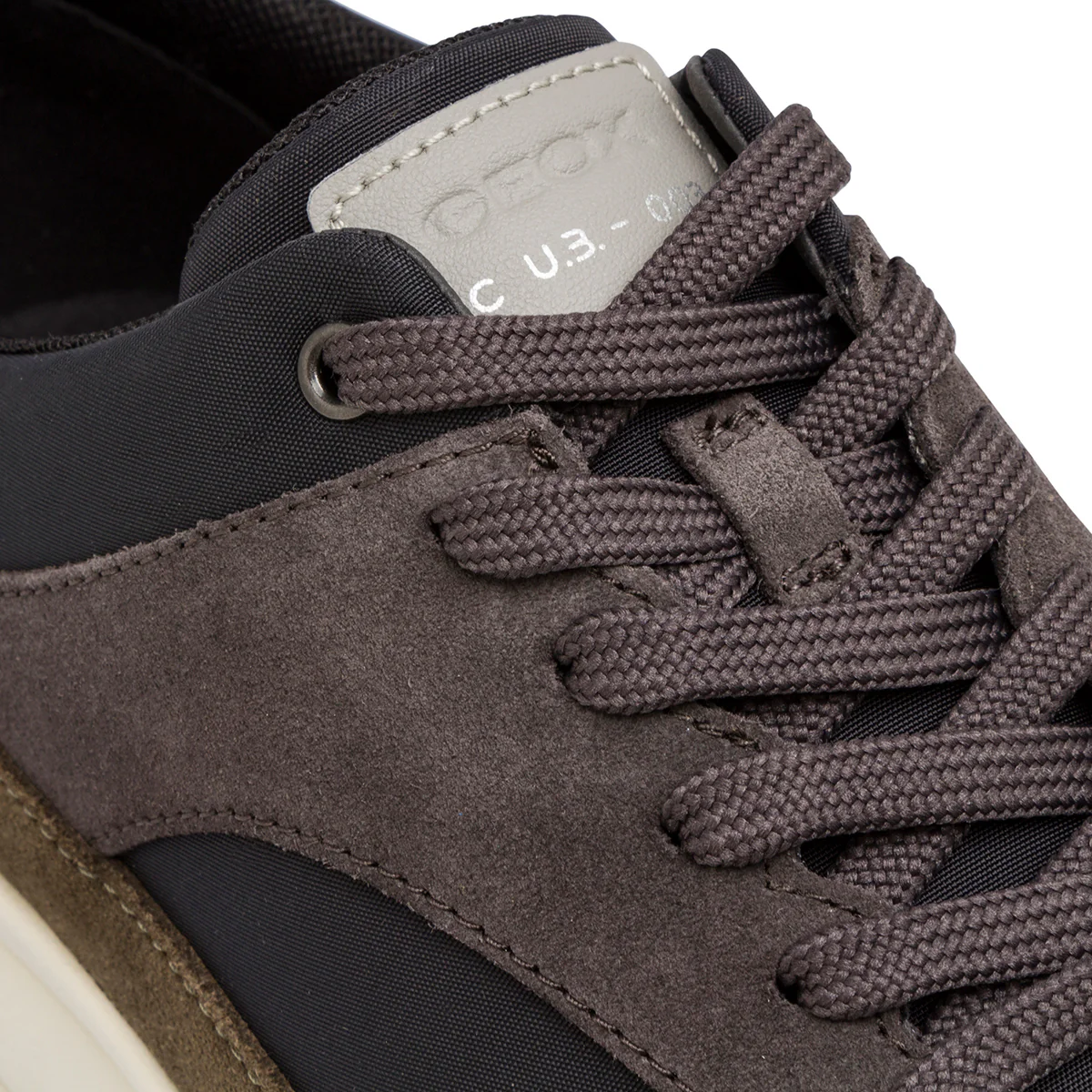 Sneakers traspiranti da uomo antracite in pelle Geox - Image 5