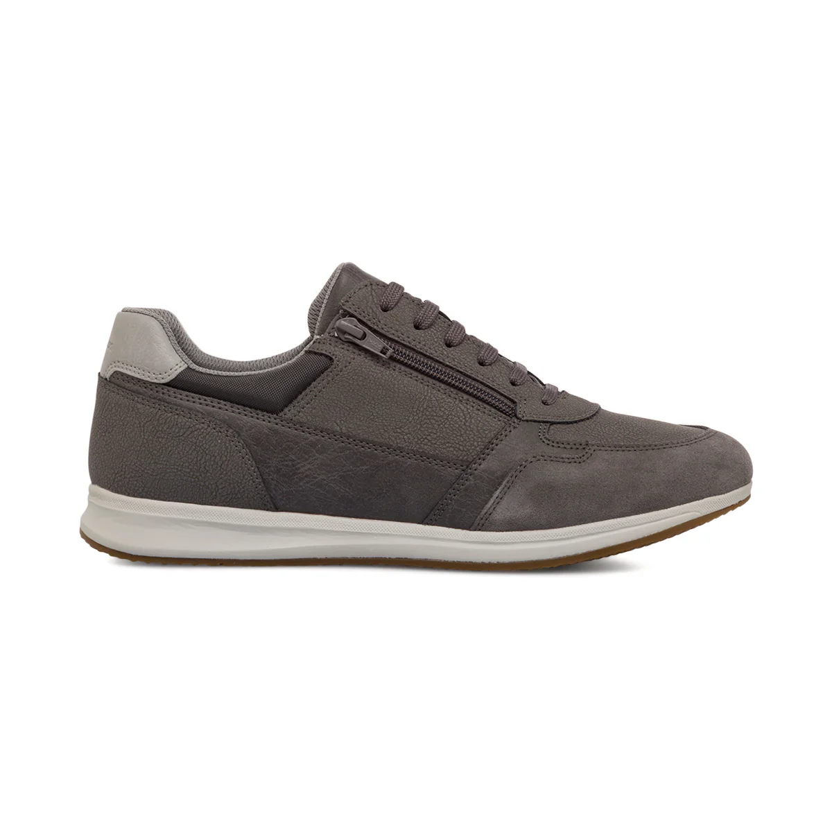 Sneakers traspiranti grigie da uomo in nabuk Geox Avery