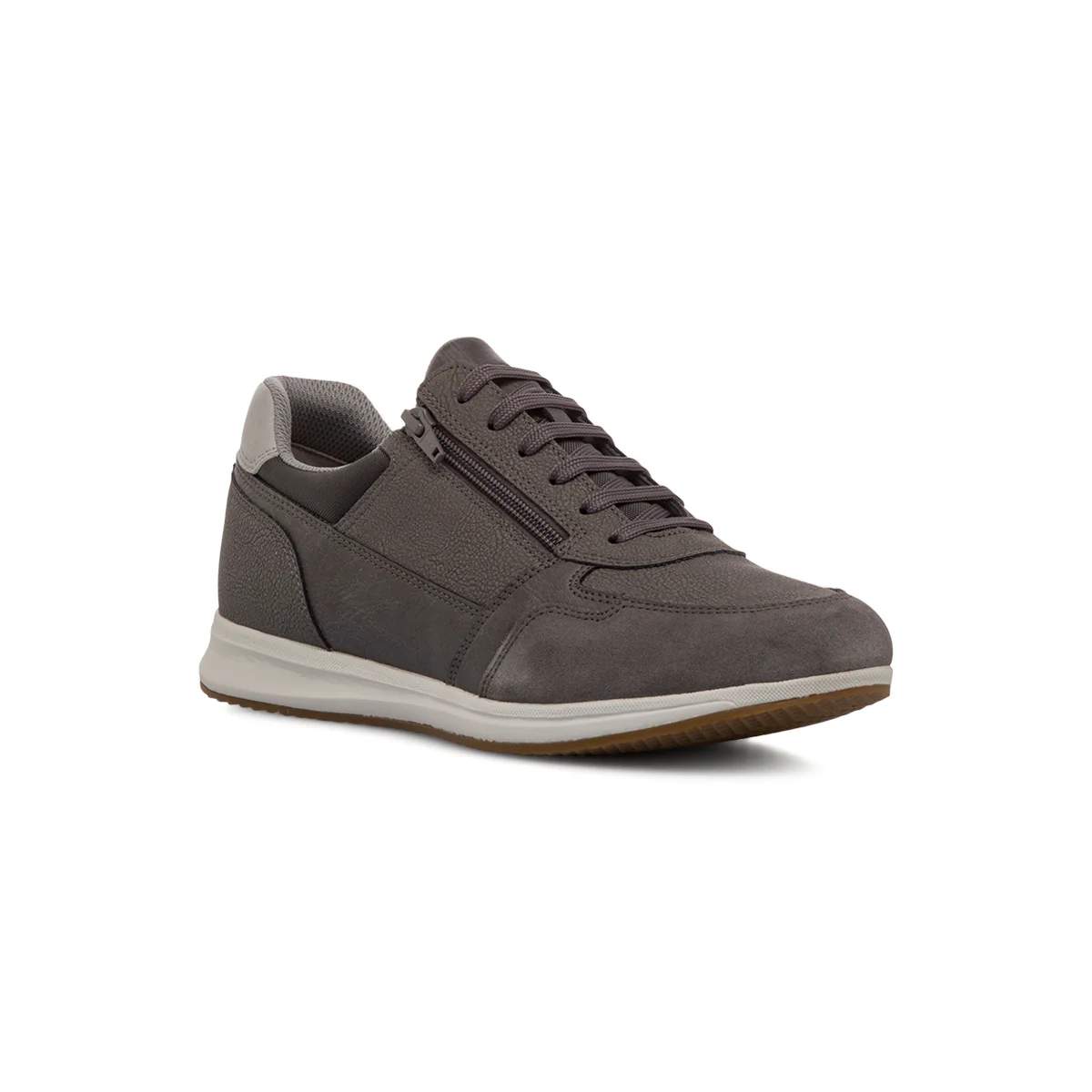 Sneakers traspiranti grigie da uomo in nabuk Geox Avery - Image 2