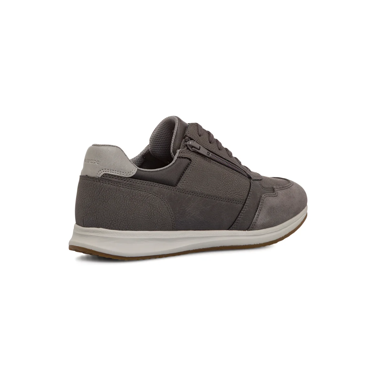 Sneakers traspiranti grigie da uomo in nabuk Geox Avery - Image 3