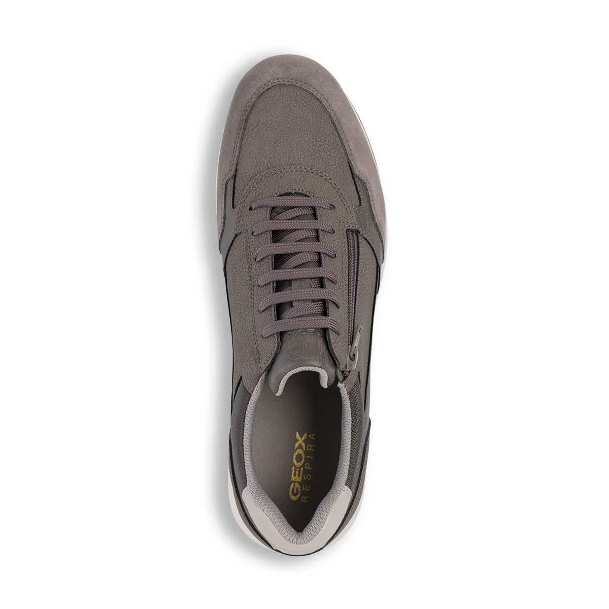 Sneakers traspiranti grigie da uomo in nabuk Geox Avery - Image 5