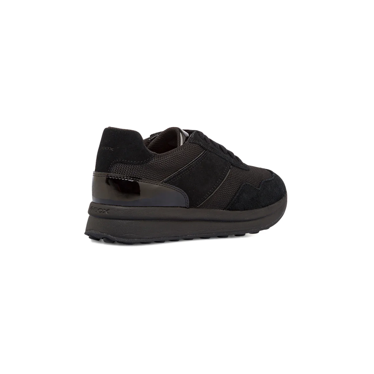 Sneakers traspiranti nere da donna Geox con inserti scamosciati - Image 3