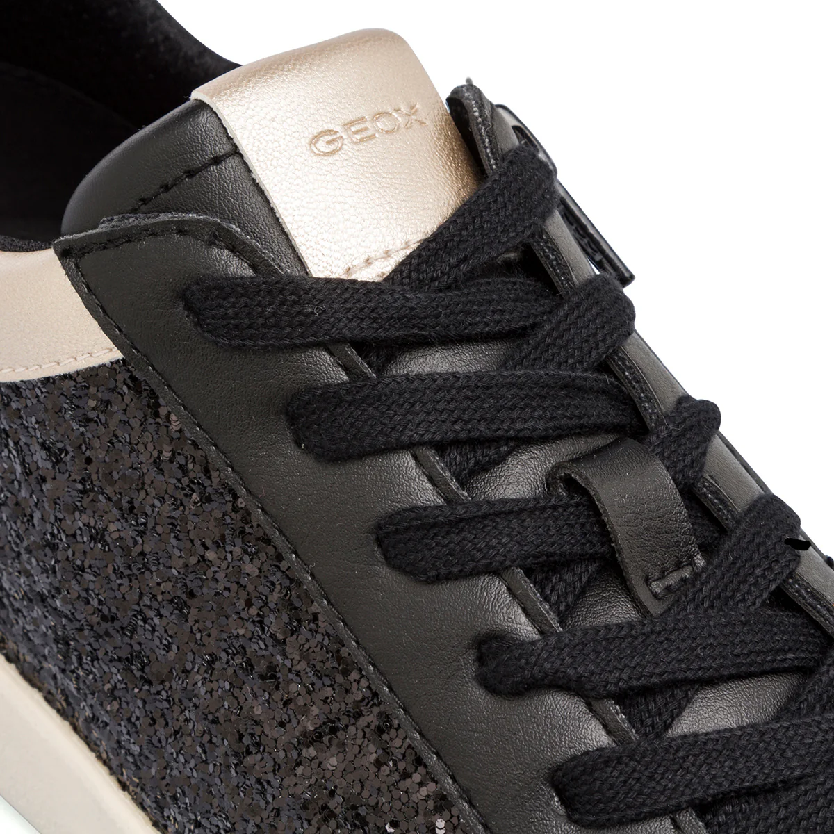 Sneakers traspiranti nere glitterate da donna Geox - Image 5