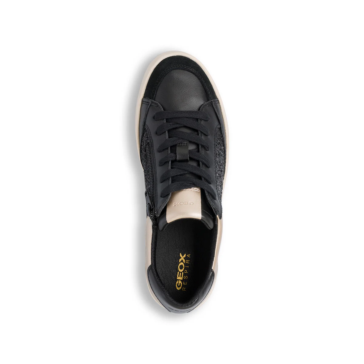 Sneakers traspiranti nere glitterate da donna Geox - Image 6