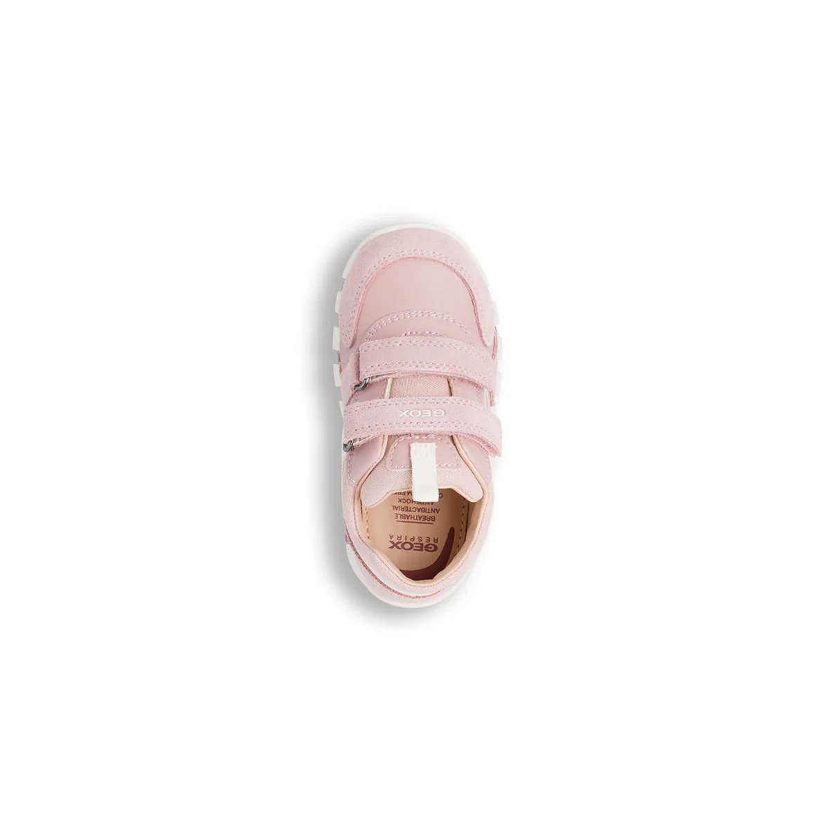 Sneakers traspiranti primi passi bambina in pelle rosa con logo Geox - Image 6