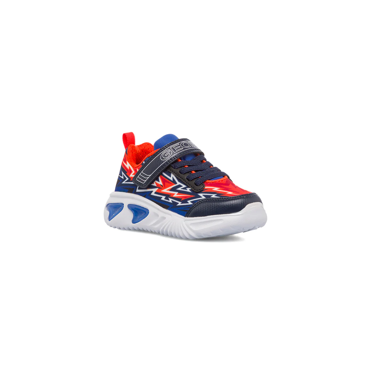 Sneakers traspiranti primi passi blu da bambino con luci nella suola Geox Assister - Image 2