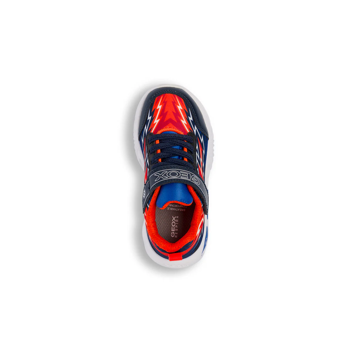 Sneakers traspiranti primi passi blu da bambino con luci nella suola Geox Assister - Image 5