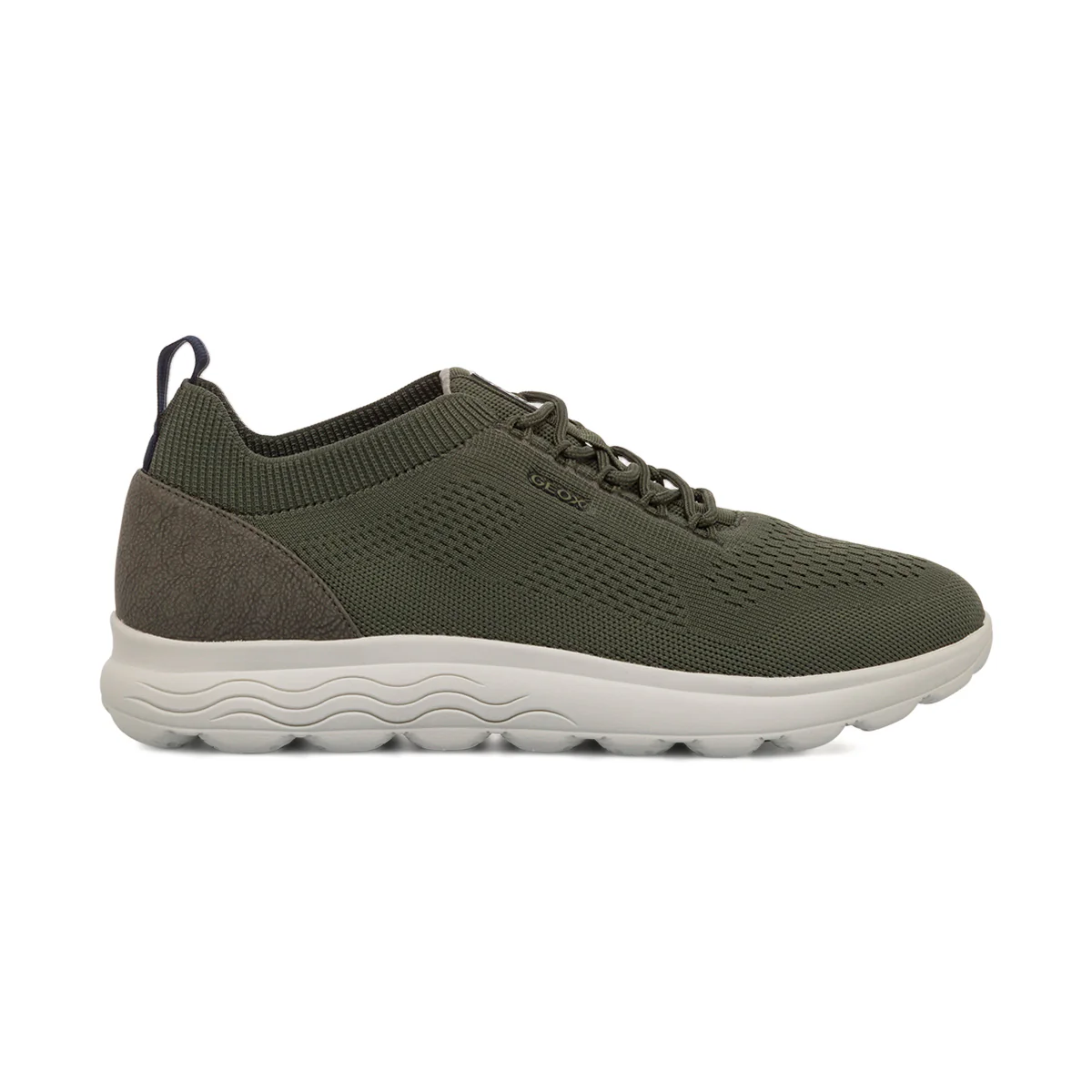 Sneakers traspiranti verdi da uomo in tessuto mesh Geox Spherica