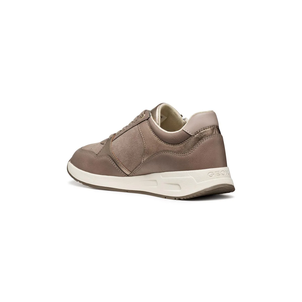 Sneakers trspiranti taupe da Donna con zip Geox - Image 3