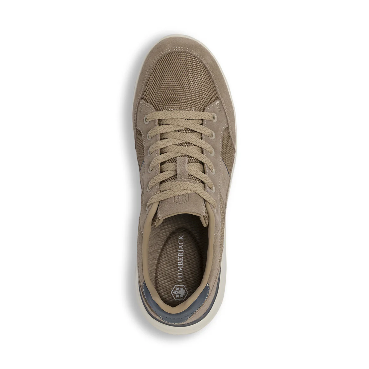 Sneakers Uomo beige in tessuto mesh e effetto scamosciato Lumberjack - Image 5
