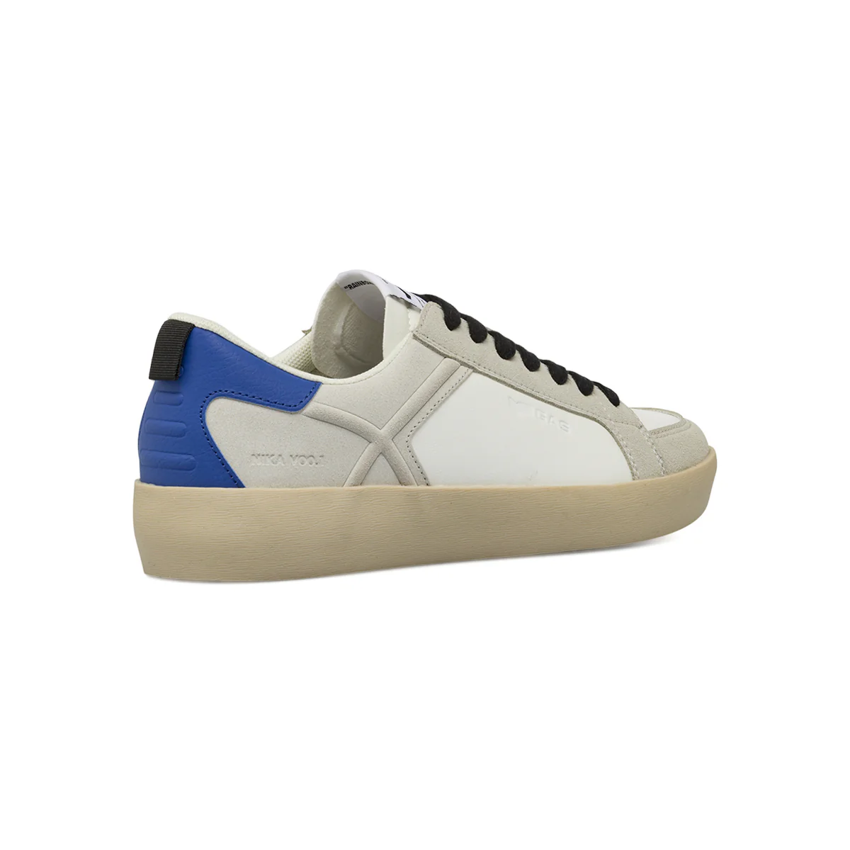 Sneakers uomo bianche con inserti effetto scamosciato Gas - Image 6