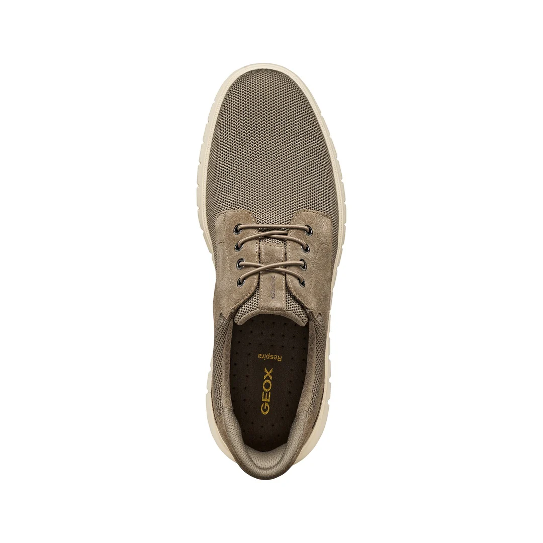 Sneakers Uomo Grigie effetto scamosciato con suola traspirante Geox Fast In - Image 5