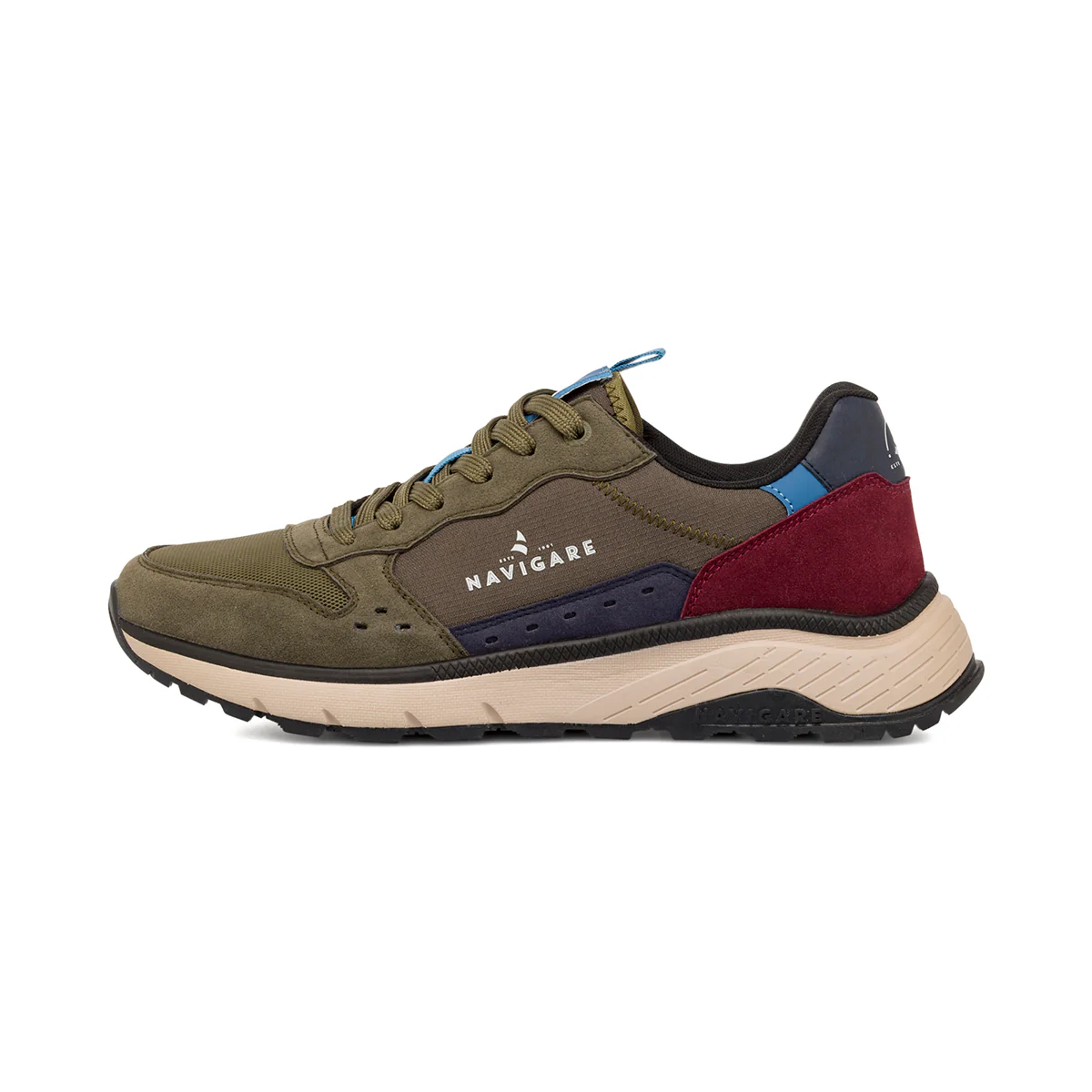 Sneakers uomo Navigare verdi con dettagli urban