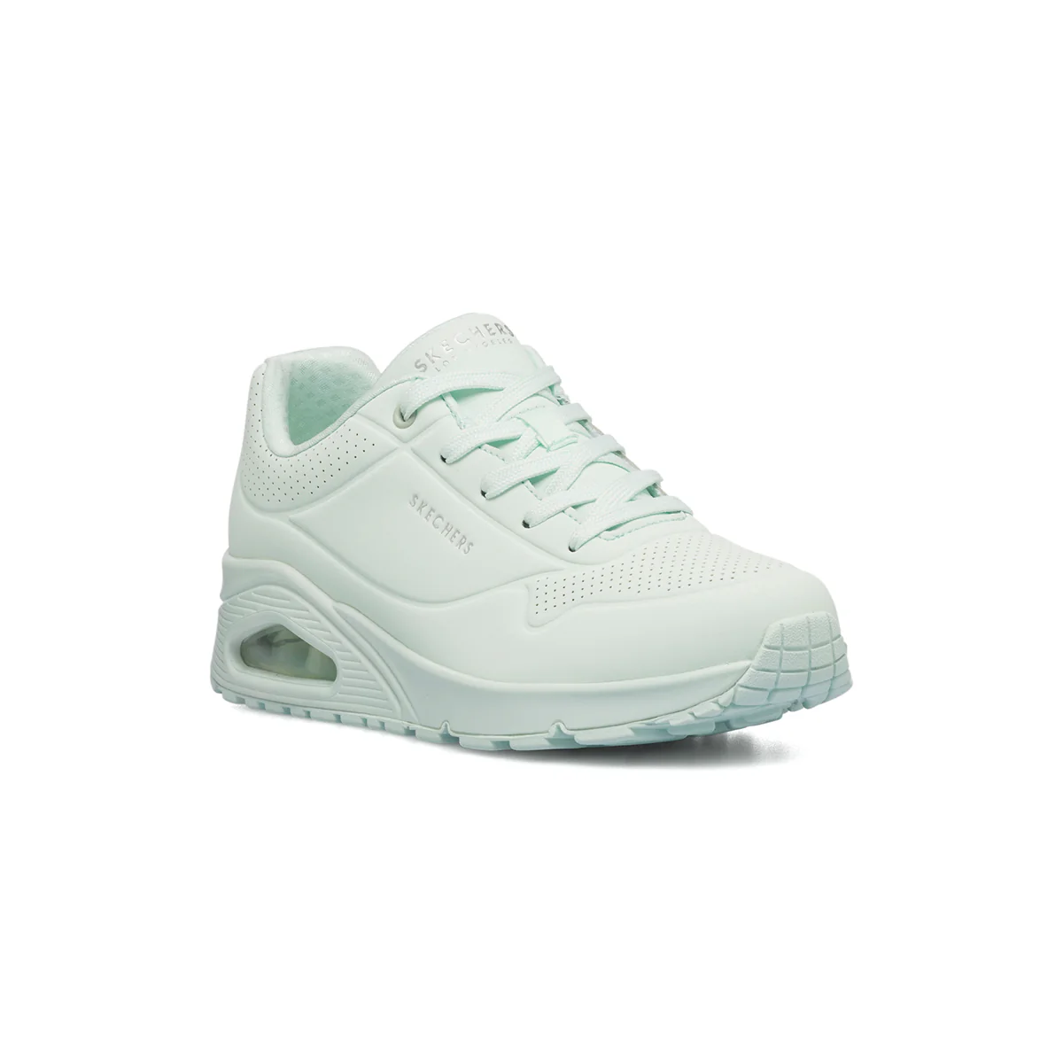 Sneakers verde menta da donna con suola ad aria Skechers Uno - Image 2