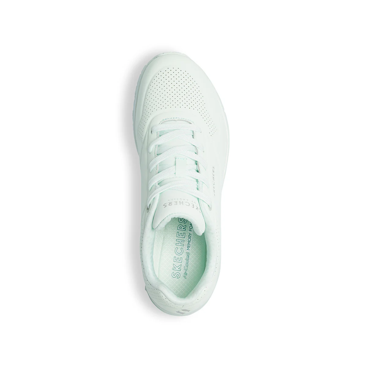 Sneakers verde menta da donna con suola ad aria Skechers Uno - Image 8