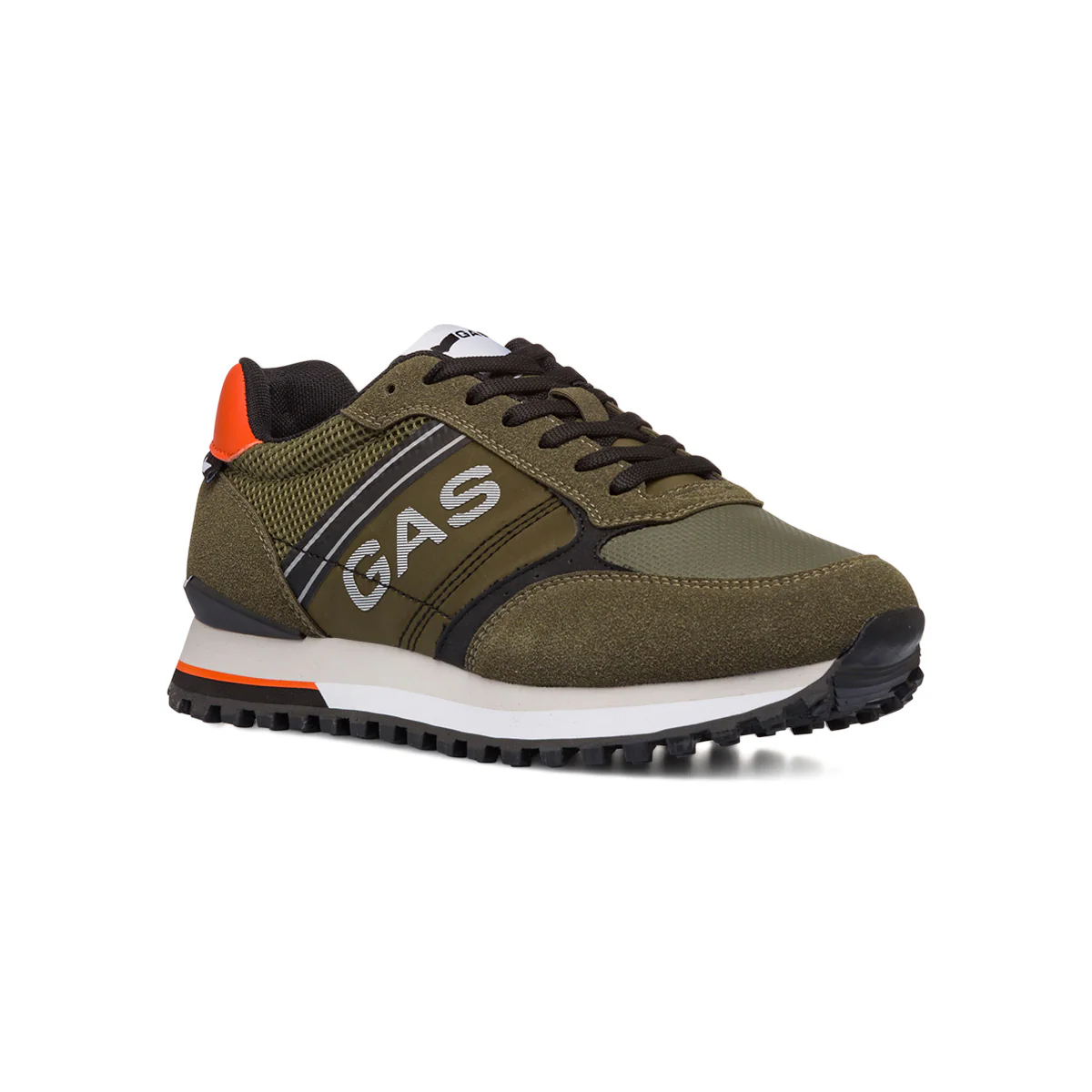 Sneakers verde militare da Uomo con dettaglio in contrasto Gas - Image 2
