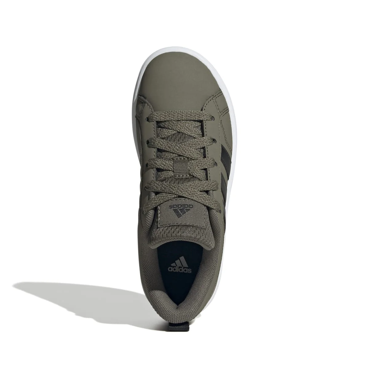 Sneakers verde oliva da ragazzo con strisce nere adidas VS Pace 2.0 K - Image 2