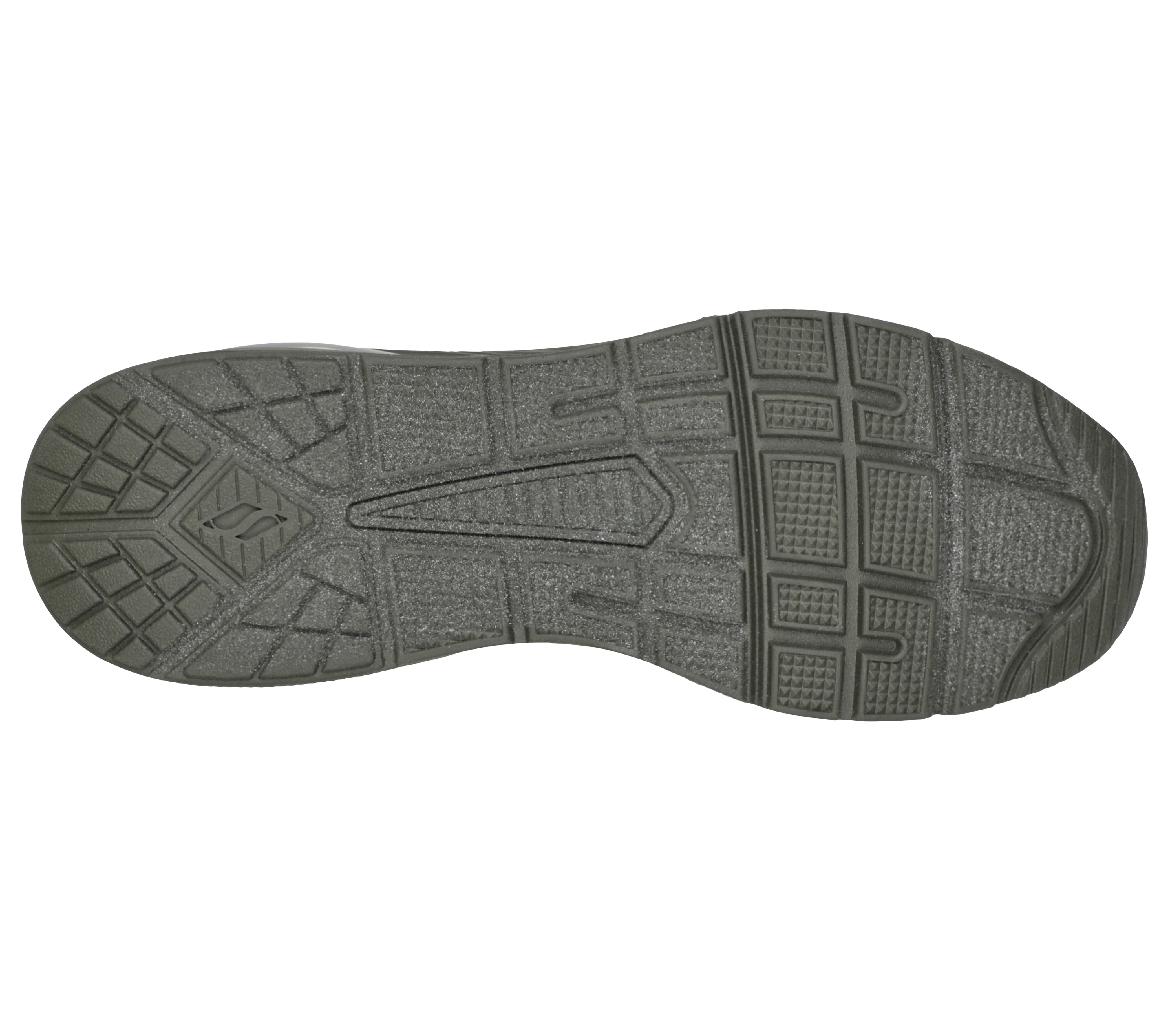 Sneakers verde scuro da uomo con suola ad aria Skechers Uno 2 - Image 3