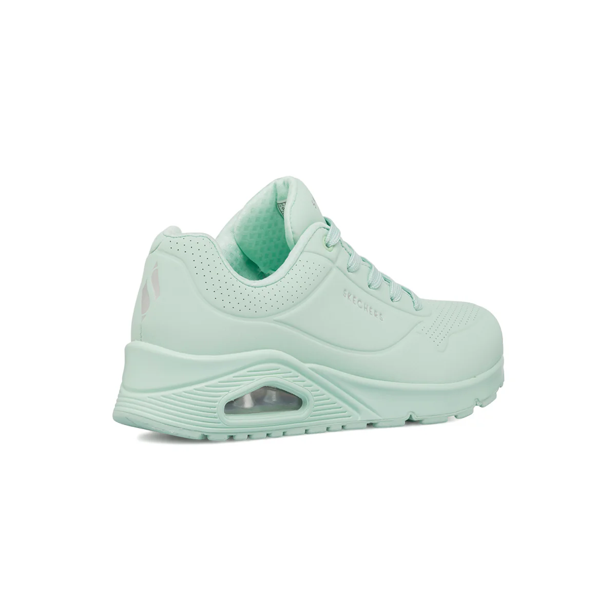 Sneakers verdi chiaro da Donna con suola ad aria e memory Foam Skechers Uno - Image 3
