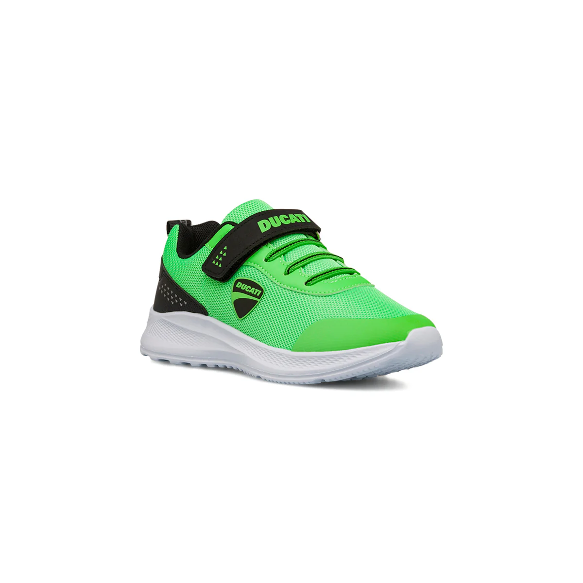 Sneakers verdi da bambino con chiusura a strappo e logo Ducati - Image 2