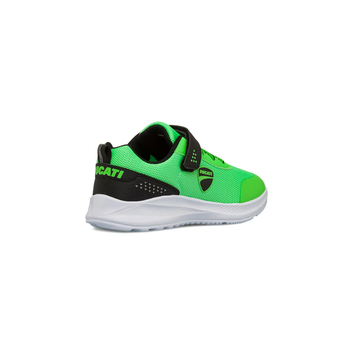 Sneakers verdi da bambino con chiusura a strappo e logo Ducati - Image 3