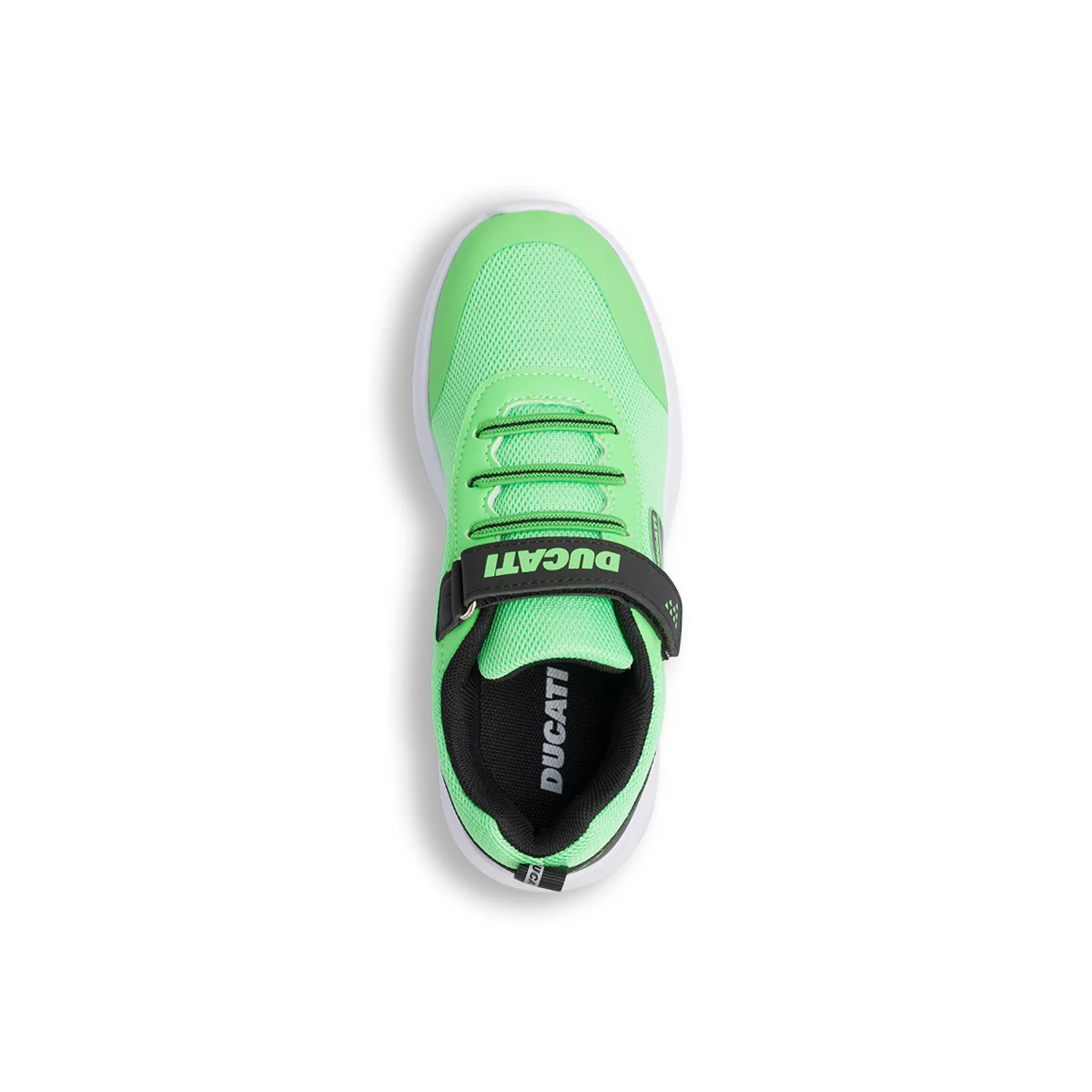 Sneakers verdi da bambino con chiusura a strappo e logo Ducati - Image 6